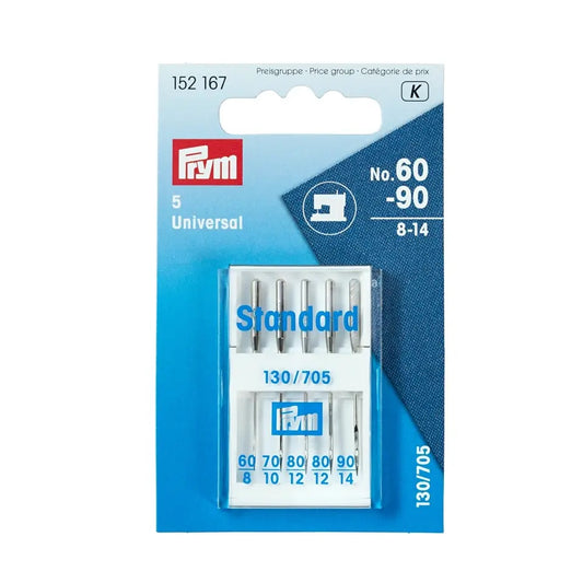 Prym Standard Sewing Machine Needles, 130/705, 60-90, Assorted