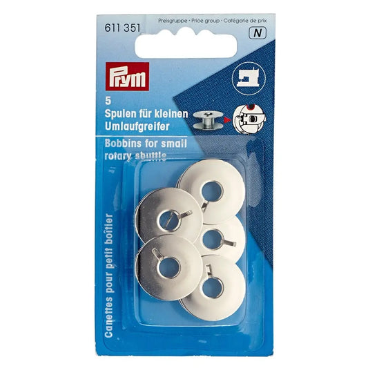 Prym Sewing Machine Bobbins, Steel, Small Rotary Gripper 21.2mm