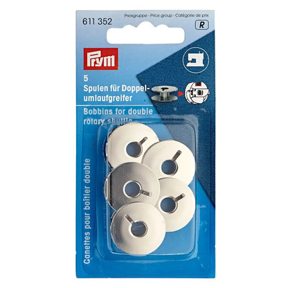 Prym Sewing Machine Bobbins, Steel, Double Rotary Gripper, 21.9mm