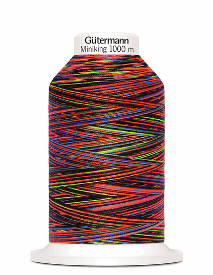 Multicolour Gutermann Miniking overlocking Thread 1000mtr