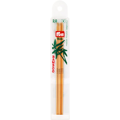 Prym Double-pointed Knitting Needles, Bamboo, Two Lengths, 18 Variants