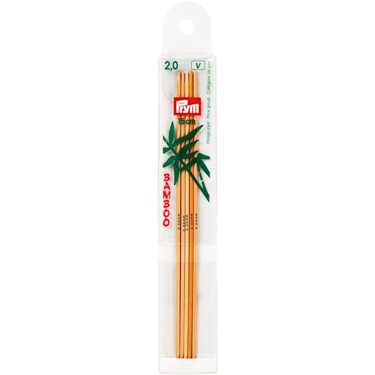 Prym Double-pointed Knitting Needles, Bamboo, Two Lengths, 18 Variants