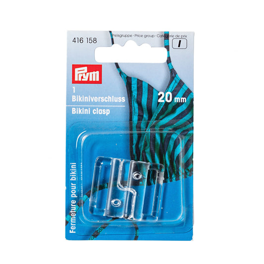 Prym Bikini And Belt Clasp, 20mm, Transparent