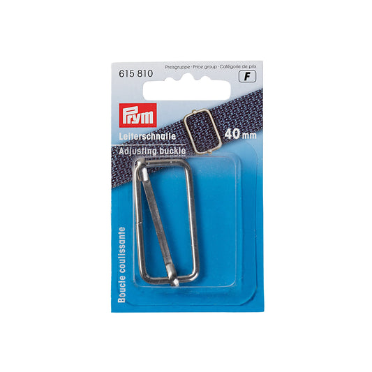 Prym Adjusting Buckle, 40mm, Silver-coloured