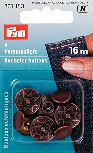 Bachelor Jeans Buttons Octa, 16mm, old copper