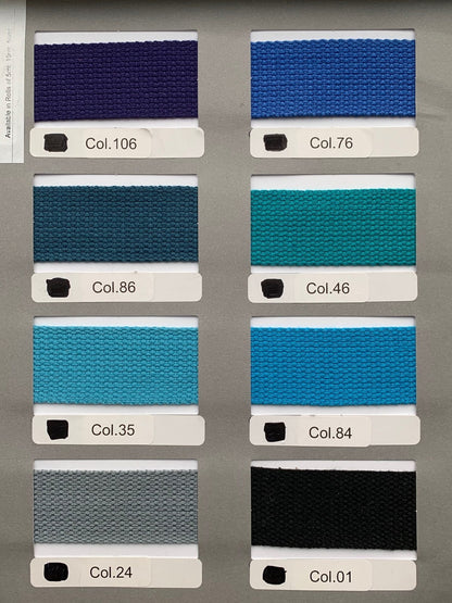 Cotton Webbing, 35 colours