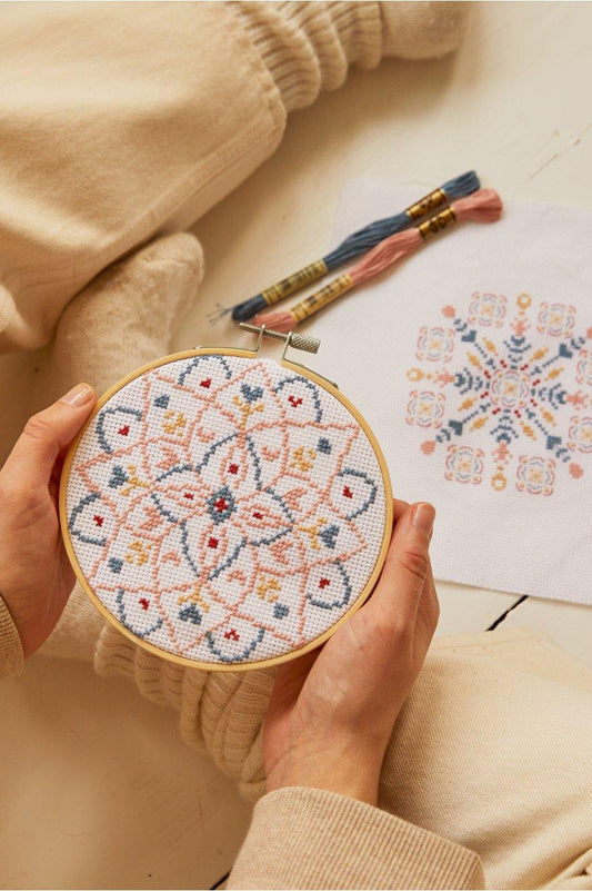 DMC Mindful-making cross stitch Kit- Meditative mandala