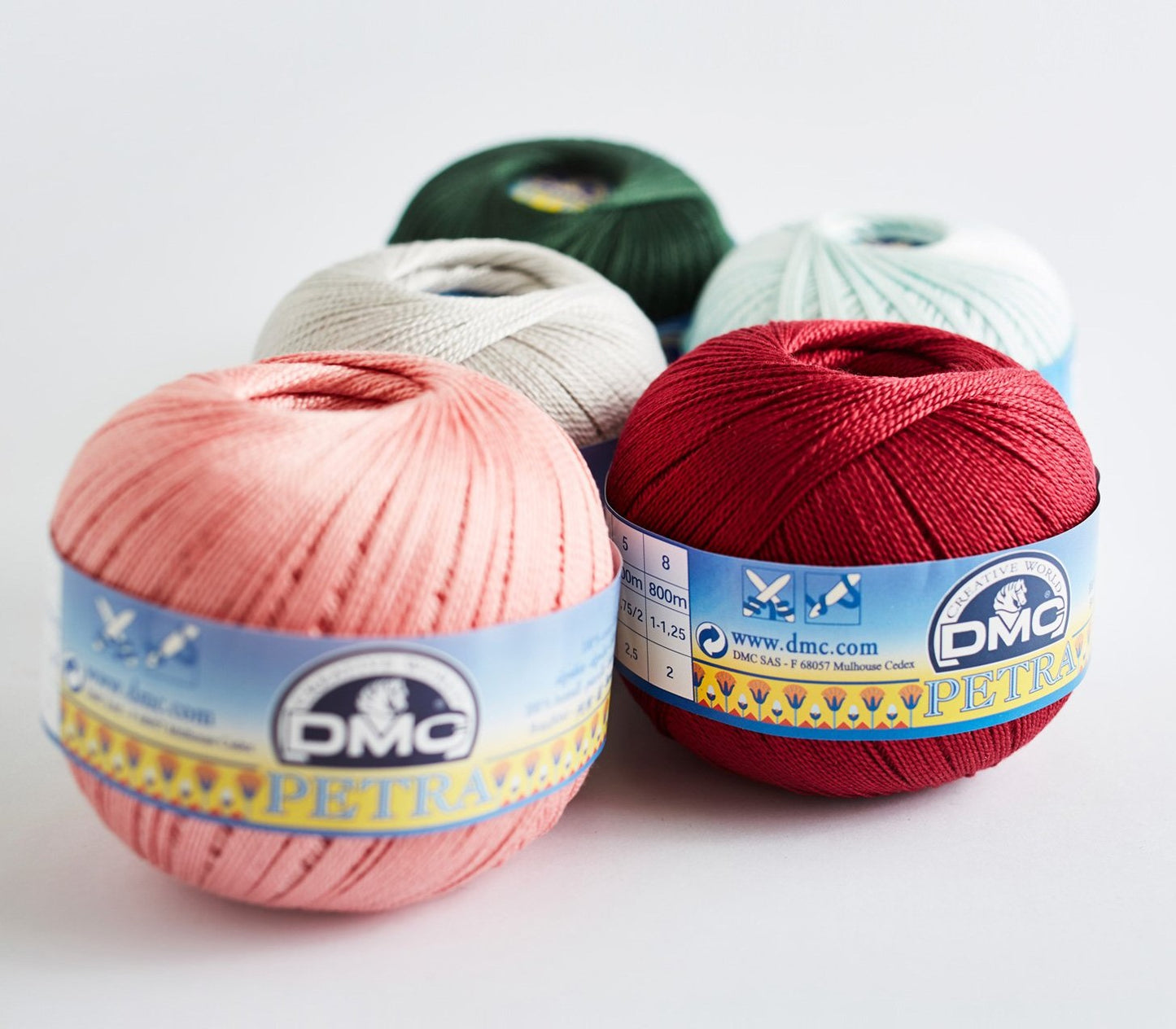 DMC Petra Size 3 Cotton Yarn, 38 colours