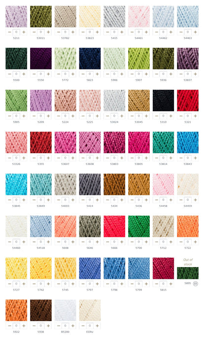 DMC Petra Size 5 Cotton Yarn, 59 colours