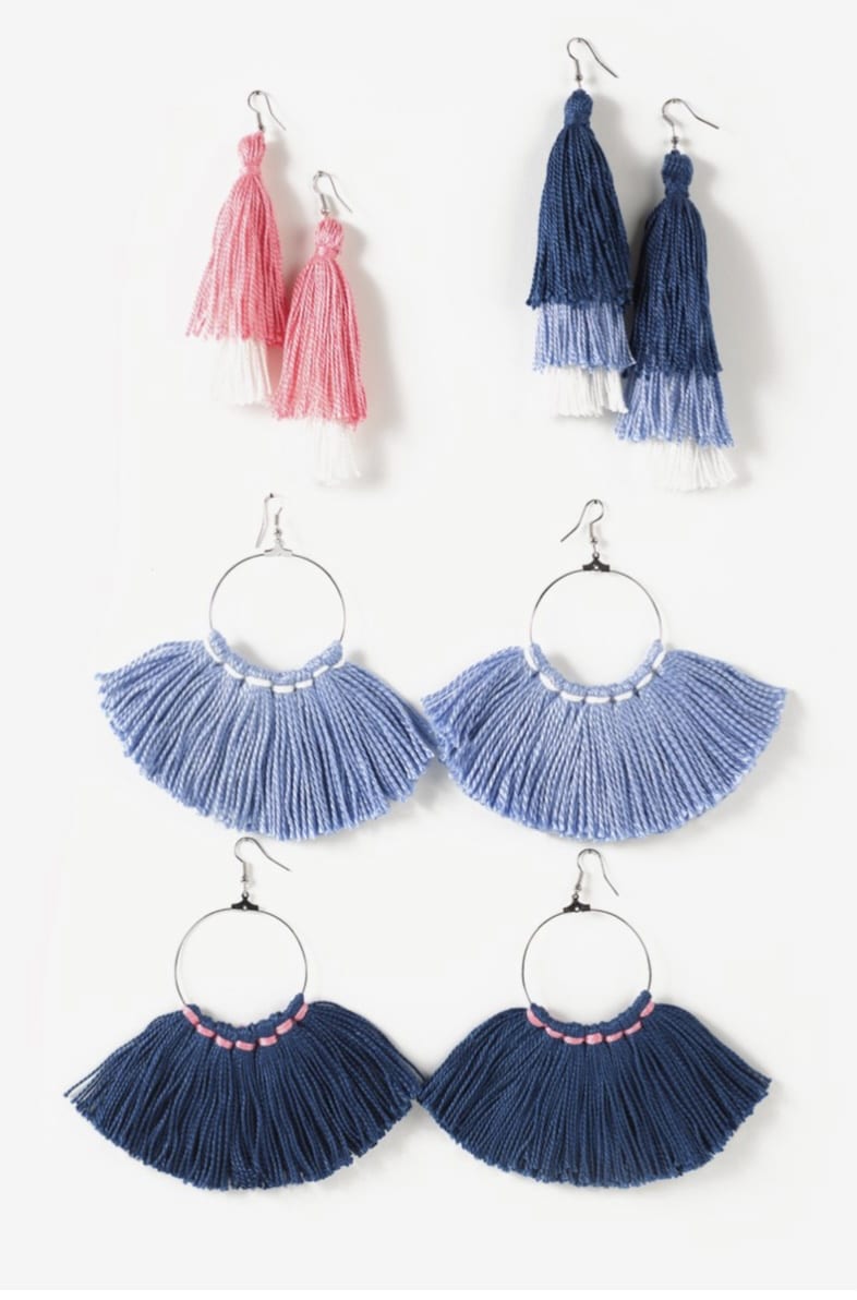 DMC tassels earrings kit - THREADS INCLUDED FREE