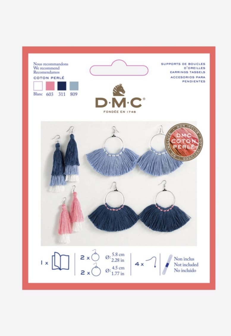 DMC tassels earrings kit - THREADS INCLUDED FREE