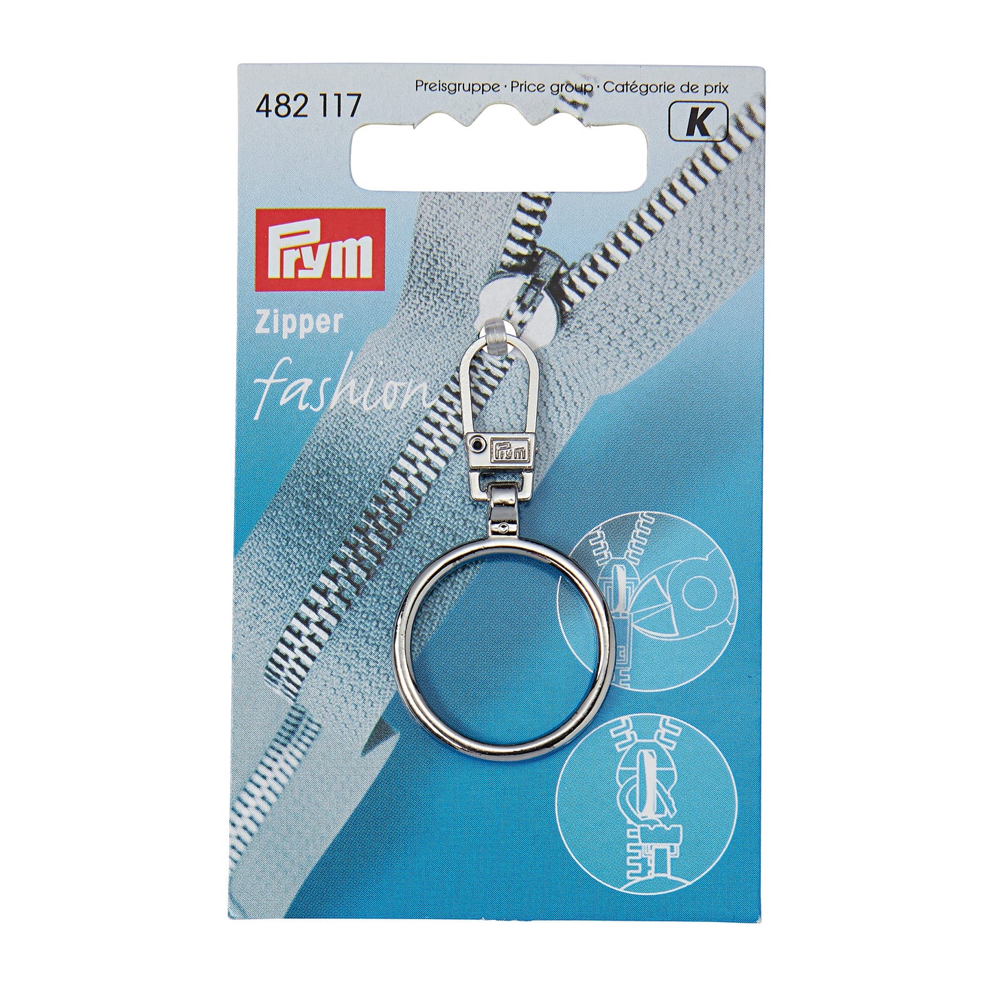 Prym fashion zipper ring puller