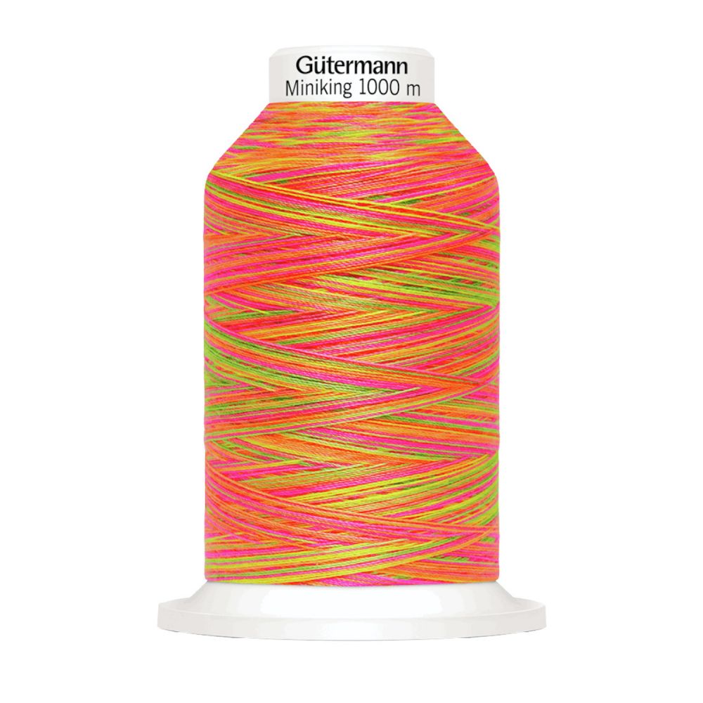 Multicolour Gutermann Miniking overlocking Thread 1000mtr