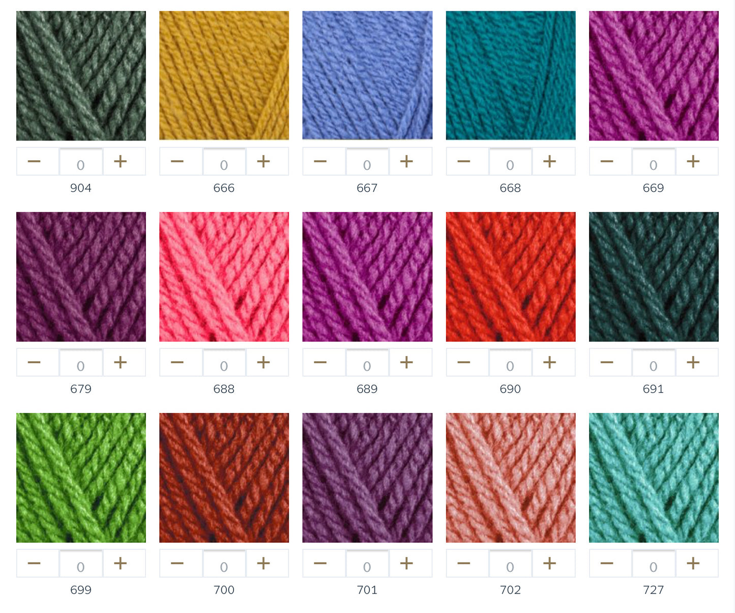 DMC Knitty 4 yarn, 65 colours