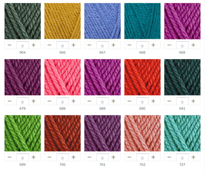 DMC Knitty 4 yarn, 65 colours