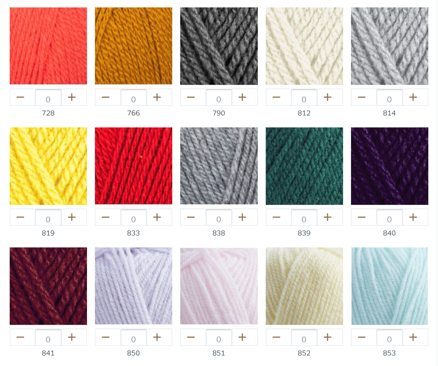 DMC Knitty 4 yarn, 65 colours