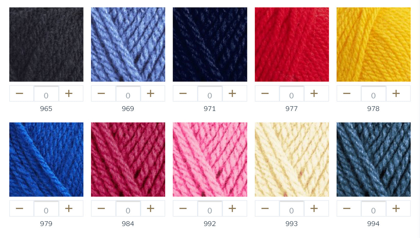 DMC Knitty 4 yarn, 65 colours