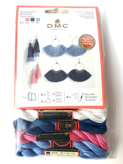 DMC tassels earrings kit - THREADS INCLUDED FREE