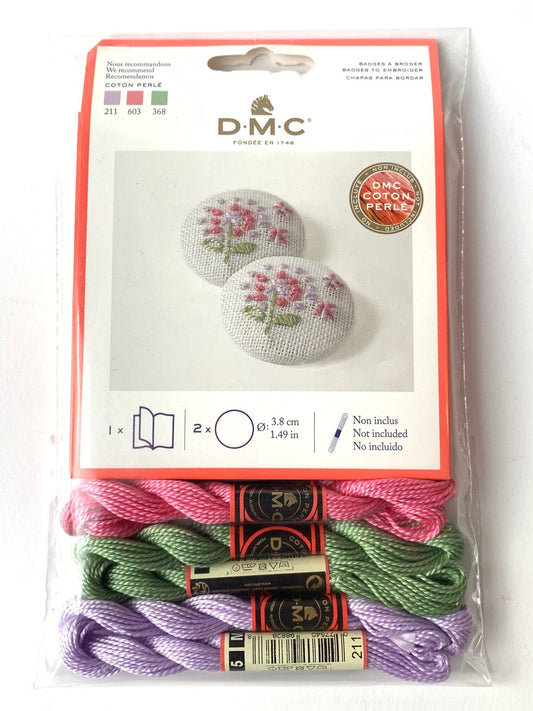 DMC large embroidery badges kit - THREADS INCLUDED FREE