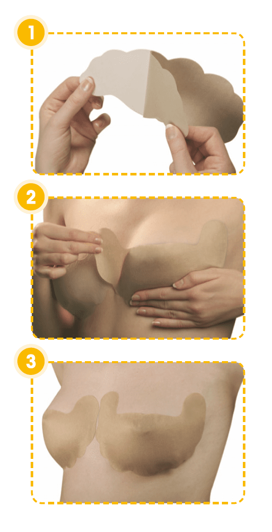 Adhesive invisible bra