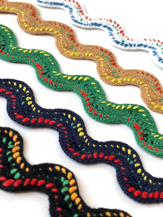 Embroidered Ric Rac Braid