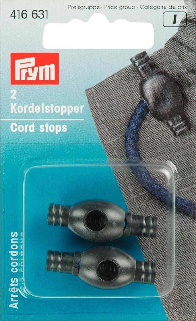 Prym Round Cord Stopper, Small, Black