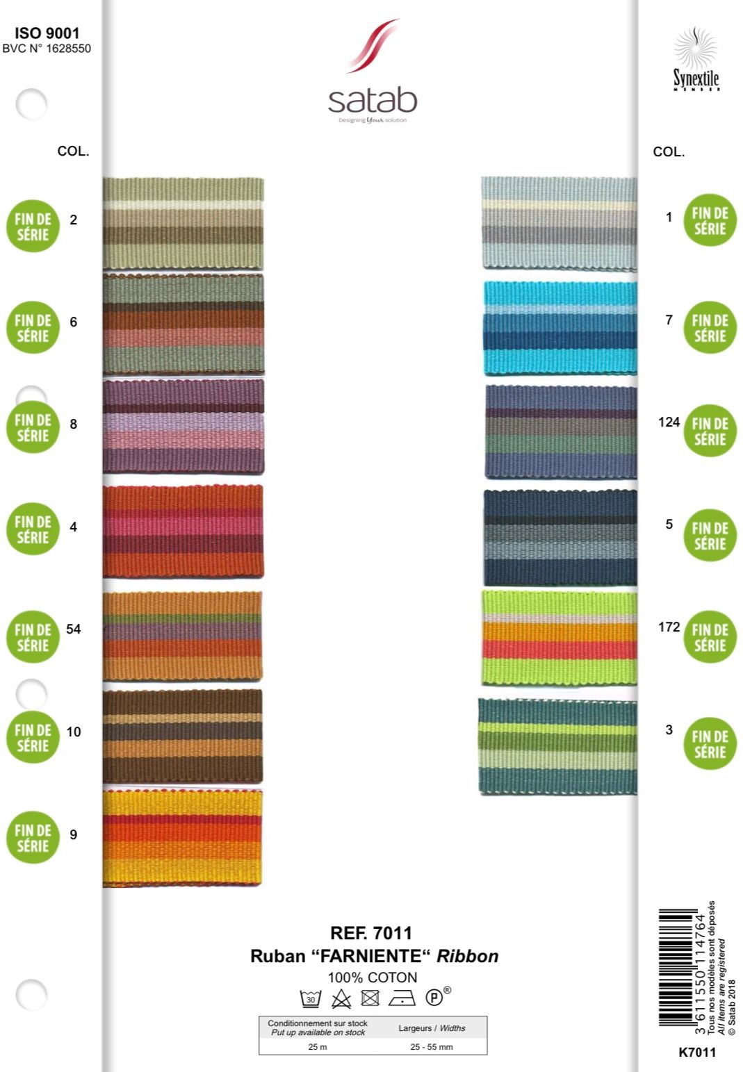 Striped grosgrain, 4 variants