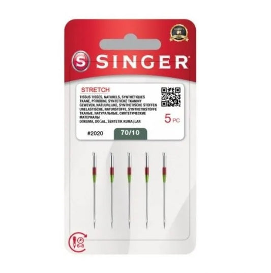 Singer Stretch Fabrics Needles, Size 70/10, 5 pc