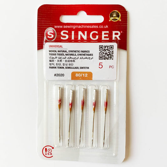 Singer Universal Needles, Size 80/12, 5pc