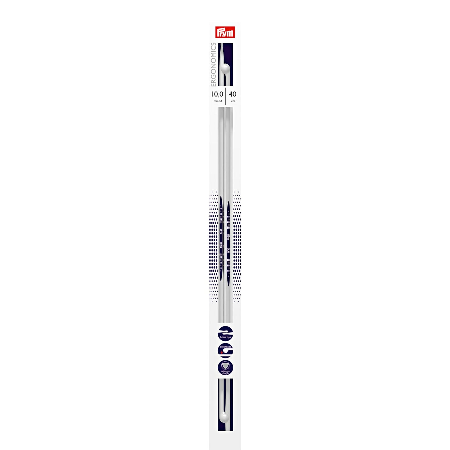 Prym Single-pointed Knitting Needles Prym.ergonomics, 40cm, 2 Variants