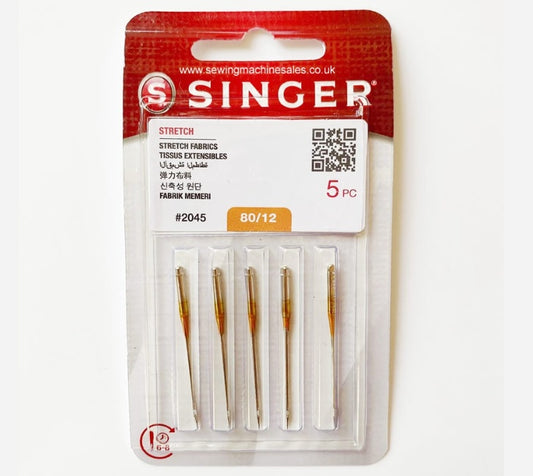 Singer Stretch Fabrics Needles, Size 80/12, 5pc