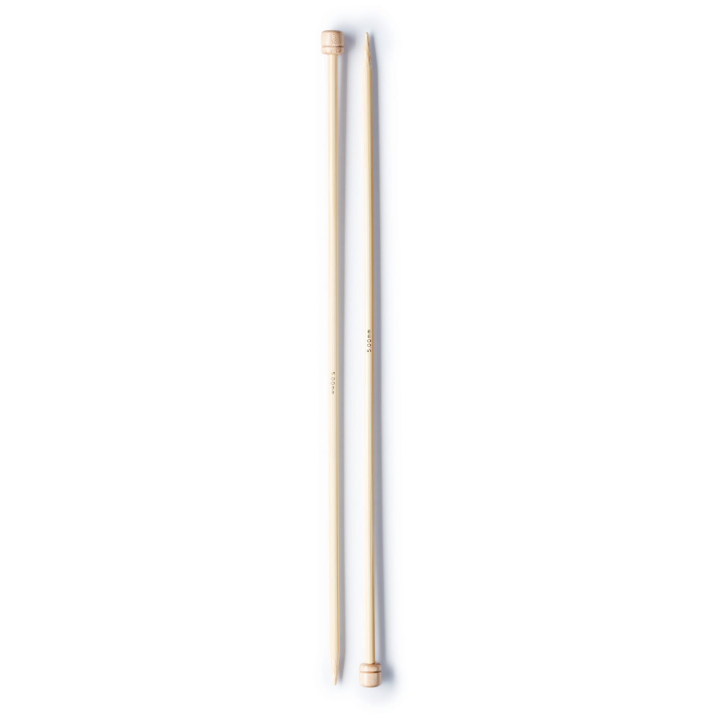 Single-pointed knitting needles bamboo, 16 variations