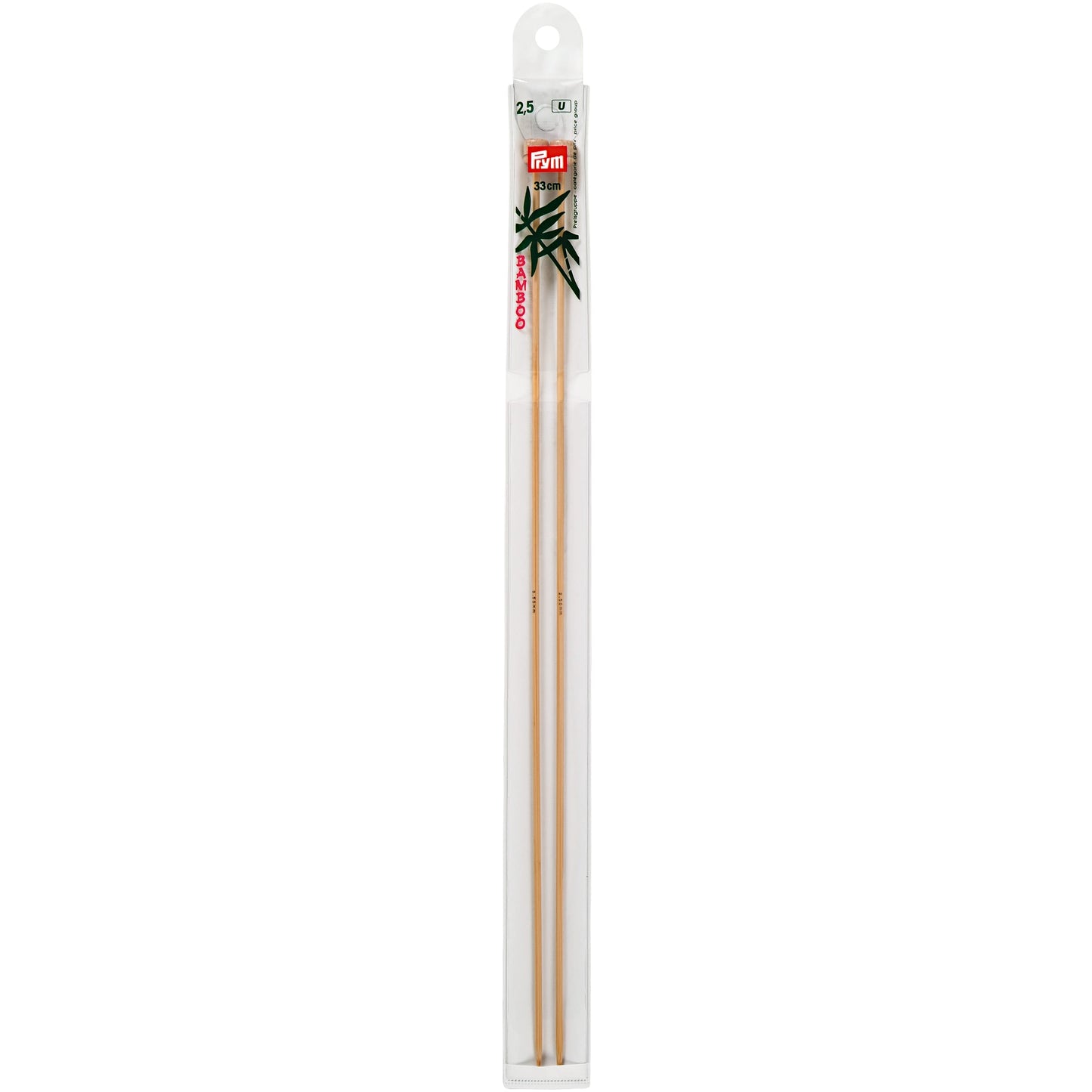 Single-pointed knitting needles bamboo, 16 variations