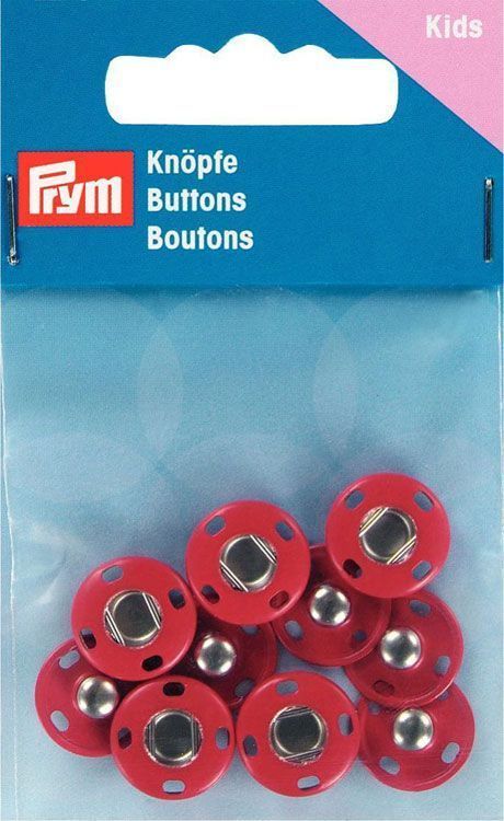 Kids Metal Sew-on Snap fasteners 14mm, 3 colours