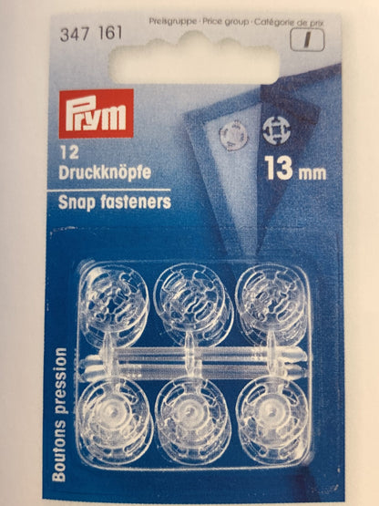 Transparent and Black Plastic Snap Fasteners