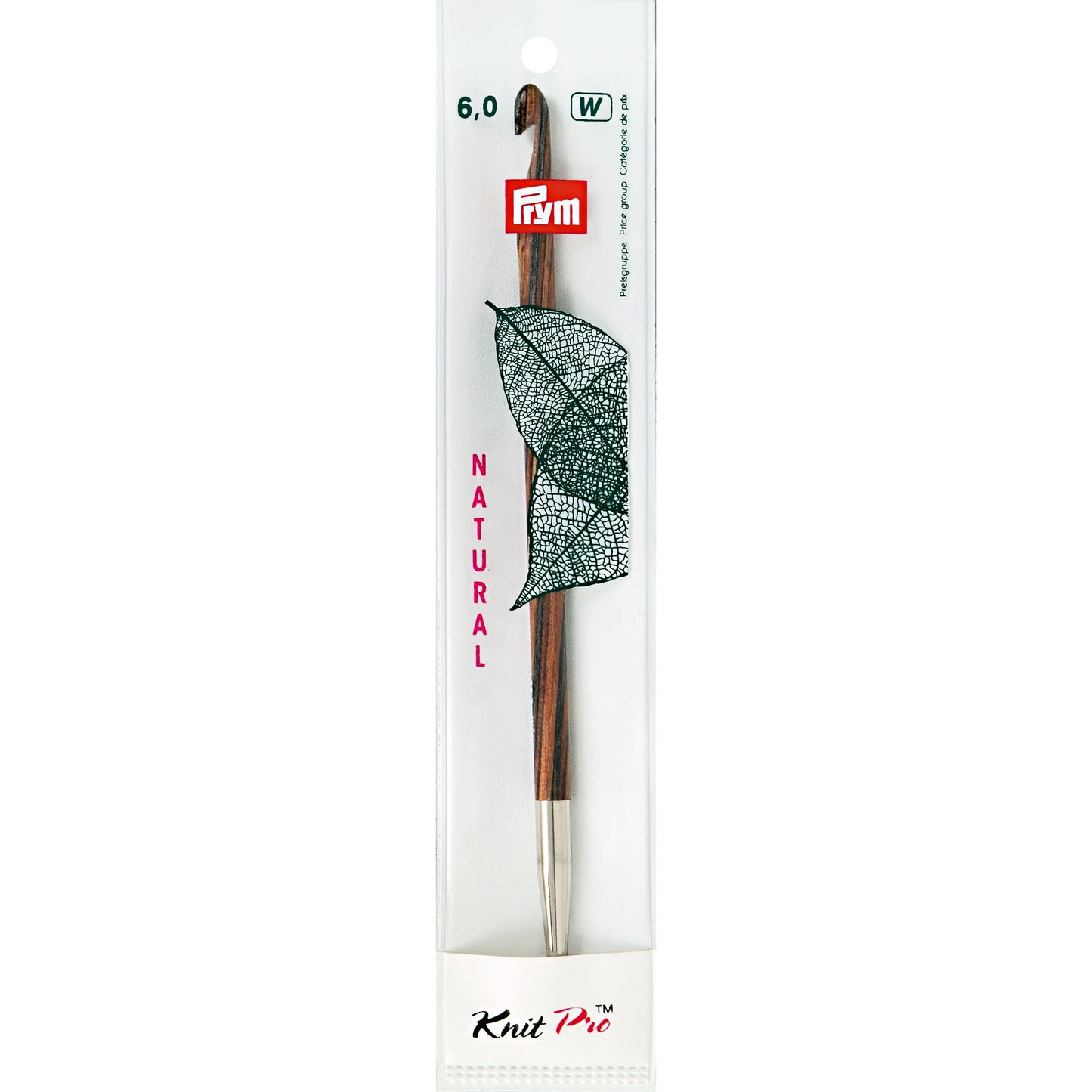 Prym Tunisian Crochet Hook, Natural, 12 Variants