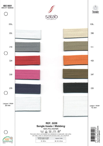 Polyester webbing strap, 11 colours